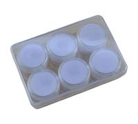 Zkydhbd Set di 6 organizer in cristallo trasparente con coperchi filettati, contenitori acrilici portatili per collezioni in acrilico per esposizione di gioielli, Misura unica, come descritto