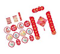 Zkydhbd Set di decorazioni per Capodanno cinese 2025 con delicati accoppiamenti e simboli di prosperità per una celebrazione fortunata Disegni unici Accoppiamenti per porte