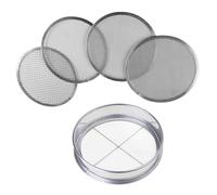 Zkydhbd Set setaccio per terreno da giardinaggio, in acciaio inox, diametro 20,3 cm, con 4 misure di rete per uno strumento versatile per lo screening del suolo