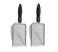 Zkydhbd Setaccio da giardino in acciaio inossidabile con manico in metallo per gatti Scooper Meshing Scooper Lettiera Filtro per la pulizia degli animali domestici Strumento di giardinaggio con manico