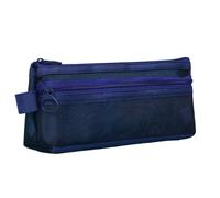 Zkydhbd Spazioso astuccio a 2 strati trasparente per trucchi organizer per cosmetici per ufficio e viaggio astuccio in rete, blu navy, E, Bellezza di massa
