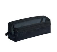 Zkydhbd Spazioso astuccio a 2 strati trasparente per trucchi organizer per cosmetici per ufficio e viaggio astuccio in rete, Nero , G, Bellezza di massa