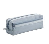 Zkydhbd Spazioso astuccio a 2 strati trasparente per trucchi organizer per cosmetici per ufficio e viaggio astuccio in rete, Grigio, D, Bellezza di massa