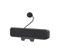 Zkydhbd Spine Gioca Altoparlanti per computer USB Piccoli morsetti Montare Microfono staccabile Riduzioni del rumore Altoparlanti per PC per clip di lavoro di classe online Altoparlanti desktop per PC