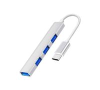 Zkydhbd Splitter USB in alluminio 4 in 1 USB C Splitter USB C a 3xUSB2.0+1xUSB3.0 Splitter Adapter USB Extender Docking Station Per PC Tastiere USB C Splitter Per Viaggi