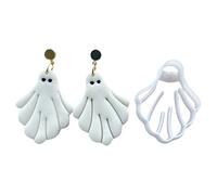 Zkydhbd Stampi per argilla a tema Halloween Stampo in ceramica per gioielli che fanno stampi per orecchini per orecchini