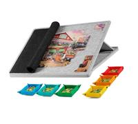 Zkydhbd Supporto da tavolo per puzzle con angoli regolabili, design pieghevole in feltro antiscivolo, per riporre oggetti compatti e multiuso, salvaspazio, pieghevole