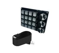 Zkydhbd Tastiera macro portatile a 16 tasti con quadranti programmabili per controlli avanzati di gioco e tastiere di gestione multimediale