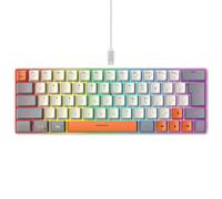 Zkydhbd Tastiera meccanica da gioco 63 tasti retroilluminati a LED Tastiera da gioco con cavo Ergonomica Ufficio Per PC Gamers Laptop PC