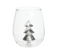 Zkydhbd Tazza in vetro stagionale con motivo natalizio, lavabile in lavastoviglie, perfetta per decorare il tavolo da pranzo, tazza a tema natalizio caldo/freddo