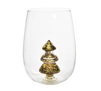 Zkydhbd Tazza in vetro stagionale con motivo natalizio, lavabile in lavastoviglie, perfetta per decorare il tavolo da pranzo, tazza a tema natalizio caldo/freddo