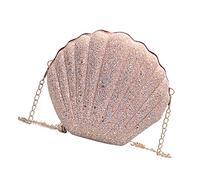 Zkydhbd Unico Shell Disegni Glitter Sera Borsa A Tracolla In Pelle DELL'UNITÀ di elaborazione Borse A Tracolla Per Le Donne Alla Ricerca Accessori Alla Moda, A, One Size