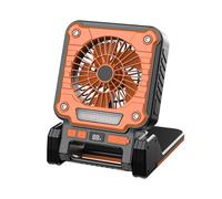 Zkydhbd Ventilatore solare esterno a velocità multipla ricarica USB pieghevole USB luce integrata per campeggio attività spiaggia ventilatore solare