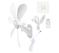 Zkydhbd Ventilatore USB da parete con timer 8H e 4 velocità per camera da letto, ufficio, garage, design silenzioso e salvaspazio, ventilatore da parete silenzioso