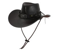 Zkydhbd Wildwest - Cappello in poliuretano con tesa larga e cintura decorativa, per appassionati di costumi, cosplay, feste