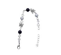 Zkydhbd Y2K - Braccialetto alla moda con perline e catenina, accessori per la mano, lunghezza regolabile, Misura unica, come descritto