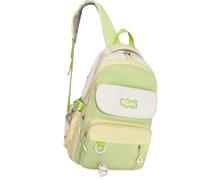 Zkydhbd Zaino alla moda di grande capacità per la scuola di viaggio amichevole borsa del libro di nylon con scomparti organizzativi Casual Rucksa versatile studente zaino, Verde