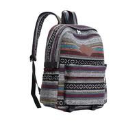 Zkydhbd Zaino alla moda e funzionale stile etnico borsa per la scuola borse per libri per adulti ideale per spostamenti quotidiani e avventura zaino per uso quotidiano, grigio