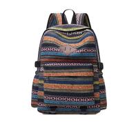 Zkydhbd Zaino alla moda e funzionale stile etnico borsa per la scuola borse per libri per adulti ideale per spostamenti quotidiani e avventura zaino per uso quotidiano, Blu