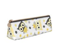 zkyfll Animal Cartoon Gufi Carino Stampa personalizzata Matita Astuccio in Pelle Astuccio Cancelleria Organizer Makeup Bag