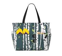 zkyfll Beauty Birch Tree stampa grande impermeabile borsa da spiaggia per le donne Tote Bag per viaggio vacanza divertente borsa da viaggio