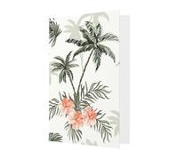 zkyfll Biglietti di auguri di compleanno con palme tropicali, per tutte le occasioni, con buste, ringraziamento, simpatia, Natale