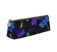 zkyfll Blue Dragonfly stampa personalizzata Pencil Case Leather Pencil Pouch Stationery Organizer Makeup Bag