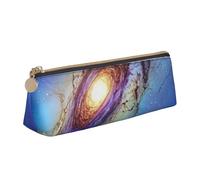 zkyfll Blue Galaxy stampa personalizzata matita caso in pelle matita sacchetto cancelleria organizzatore trucco Bag