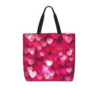 zkyfll Borsa tote da donna con stampa a cuore amore San Valentino borsa per la spesa riutilizzabile grande borsa da spiaggia viaggi vacanze lavoro