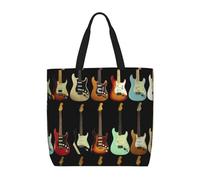 zkyfll Borsa tote da donna con stampa a forma di chitarra artistica, borsa per la spesa riutilizzabile, grande borsa da spiaggia, viaggi, vacanze, lavoro