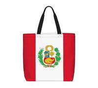 zkyfll Borsa tote da donna con stampa bandiera del Perù borsa per la spesa riutilizzabile grande borsa da spiaggia viaggio vacanza lavoro