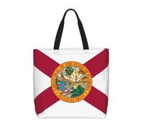 zkyfll Borsa tote da donna con stampa bandiera della Florida, borsa per la spesa riutilizzabile, grande borsa da spiaggia, viaggi, vacanze, lavoro