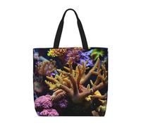 zkyfll Borsa tote da donna con stampa barriera corallina borsa per la spesa riutilizzabile grande borsa da spiaggia viaggi vacanze lavoro