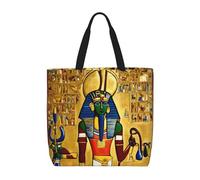 zkyfll Borsa tote da donna con stampa della tribù dell'antico Egitto, borsa per la spesa riutilizzabile, grande borsa da spiaggia, viaggi, vacanze, lavoro