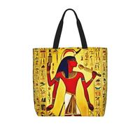 zkyfll Borsa tote da donna con stampa della tribù dell'antico Egitto, borsa per la spesa riutilizzabile, grande borsa da spiaggia, viaggi, vacanze, lavoro