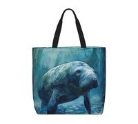 zkyfll Borsa tote da donna con stampa di animali lamantini, borsa per la spesa riutilizzabile, grande borsa da spiaggia, viaggi, vacanze, lavoro