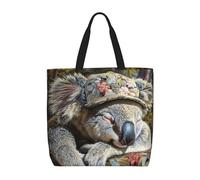 zkyfll Borsa tote da donna con stampa koala addormentata borsa per la spesa riutilizzabile grande borsa da spiaggia viaggi vacanze lavoro