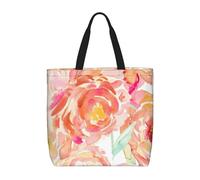 zkyfll Borsa tote da donna con stampa peonia pesca borsa per la spesa riutilizzabile grande borsa da spiaggia viaggi vacanze lavoro