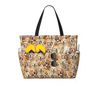 zkyfll labrador retriever stampa cani grande borsa da spiaggia impermeabile per donne borsa tote per viaggio vacanza divertente borsa da viaggio