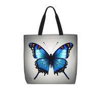 zkyfll Una borsa tote da donna con stampa farfalla blu borsa per la spesa riutilizzabile grande borsa da spiaggia viaggio vacanza lavoro