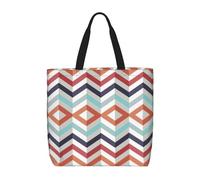 zkyfll Zig Zag Lines stampa Tote Bag per le donne Borsa per la spesa riutilizzabile Grande borsa da spiaggia Viaggi Vacanze Lavoro