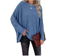 ZKYUCH Donna Maglia Top Waffle Cross Spalla Autunno Regolare Top,Color3,L