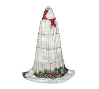 Zkzbdplk Albero di Natale e campane stampato lungo mantello con cappuccio per adolescenti cosplay ruolo festa festival costumi di Halloween