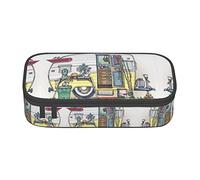 ZKZBDPLK Astuccio a strati ad alta capacità, con stampa di cervello umano, versatile, con stampa completa, realizzato in resistente tessuto Oxford, Happy Campers, Taglia unica, Set di zaini per la
