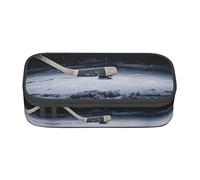 ZKZBDPLK Astuccio a strati ad alta capacità con stampa floreale nero e oro, versatile, con stampa completa, realizzato in resistente tessuto Oxford, Bastone da hockey, Taglia unica, Set di zaini per