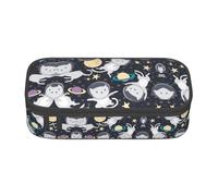 ZKZBDPLK Astuccio a strati ad alta capacità, con stampa Love Rock, versatile, con stampa completa, realizzato in resistente tessuto Oxford, Fun Cat Astronauta, Taglia unica, Set di zaini per la scuola