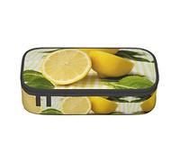ZKZBDPLK Astuccio a strati ad alta capacità con stampa meditazione yoga - Versatile astuccio organizer con stampa completa - realizzato in resistente tessuto Oxford, Giallo limone, Taglia unica, Set