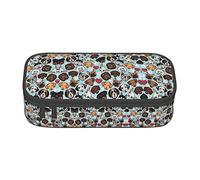 ZKZBDPLK Astuccio multiplo con medaglione, ad alta capacità, versatile, organizer con stampa completa, realizzato in resistente tessuto Oxford, Simpatico cagnolino., Taglia unica, Set di zaini per la