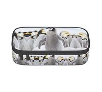 ZKZBDPLK Astuccio multiplo con medaglione, ad alta capacità, versatile, organizer con stampa completa, realizzato in resistente tessuto Oxford, Carino pinguino animale modello, Taglia unica, Set di