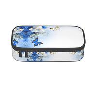 ZKZBDPLK Astuccio multiplo con medaglione, ad alta capacità, versatile, organizer con stampa completa, realizzato in resistente tessuto Oxford, Fiori E Farfalla, Taglia unica, Set di zaini per la